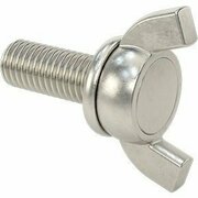BSC PREFERRED Stainless Steel Wing-Head Thumb Screw M10 x 1.5 mm Thread Size 25 mm Long 92625A136